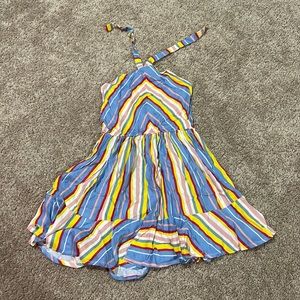 rainbow halter dress